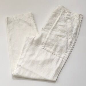 J. Crew Linen Cargo straight leg pants